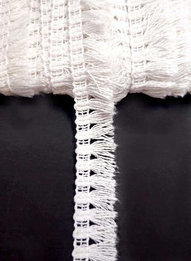 Mezin Cotton ZADU Lace Border for Dress, Kurtis, Dupatta, Bag, Craft and Decorations (8 Mtr) - Image 1